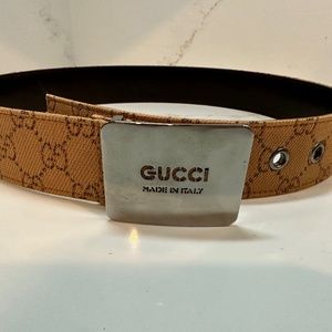 Gucci Gg Signature Canvas Belt